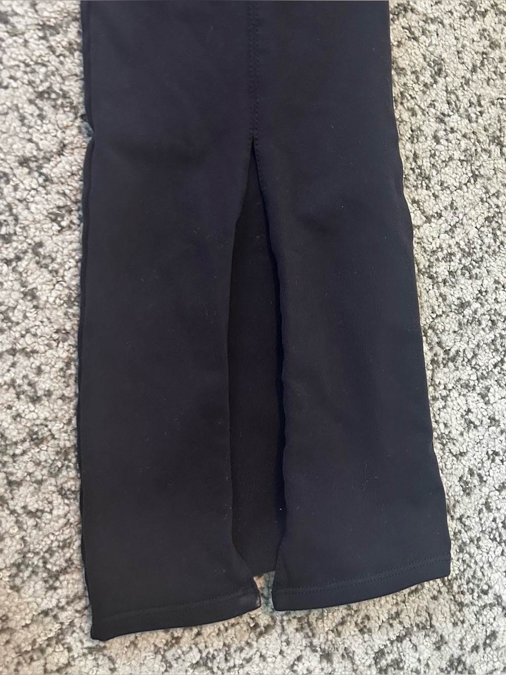 Alo Black Airbrush Flutter High Waist Stretch Flare Split Hem Leggings Small - Picture 5 of 11